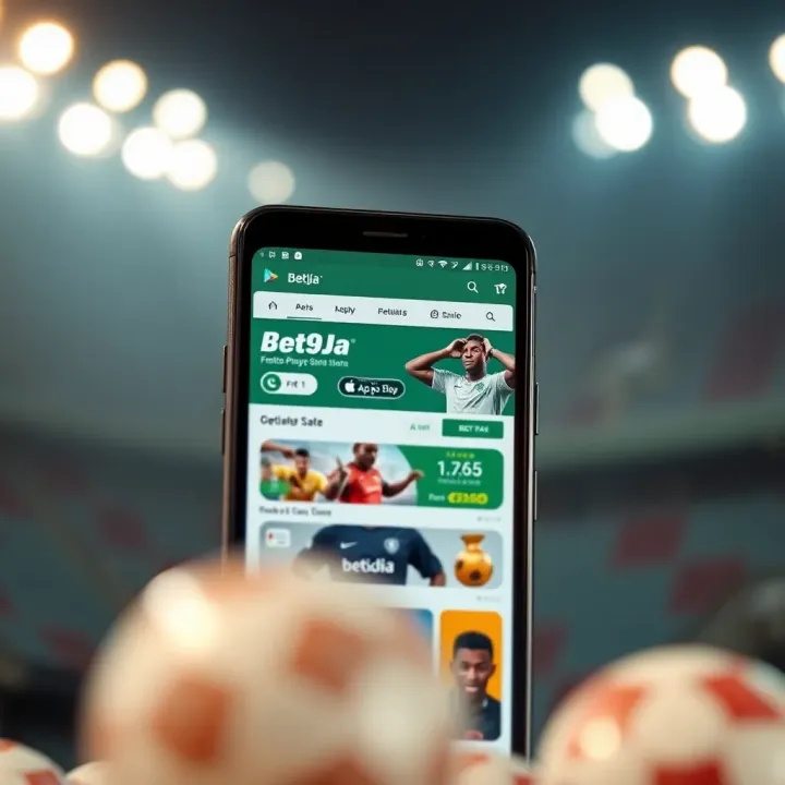 Screenshot of Bet9ja app page on Google Play Store in Nigeria