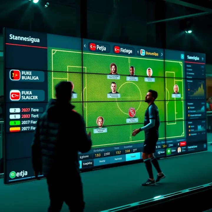 Detailed tactical analysis of Bundesliga teams on a digital board