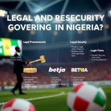 Conceptual graphic illustrating the legal framework and secure online gambling environment in Nigeria
