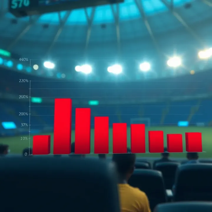 Graph showing financial growth and market share of a leading Nigerian betting platform