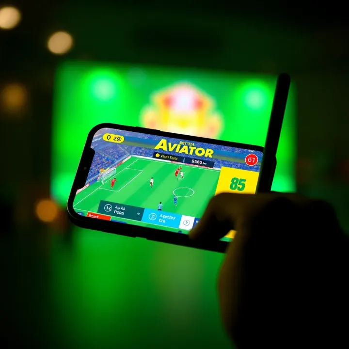 Mobile phone displaying Bet9ja Aviator game interface in Nigeria