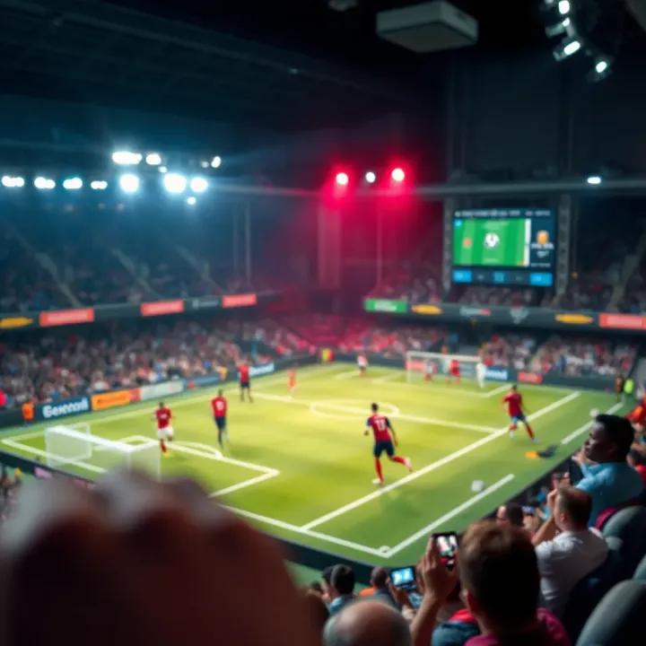 Conceptual representation of in-play betting strategy with dynamic odds and sports icons