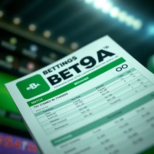 Bet9ja betting slip displaying match details and potential winnings