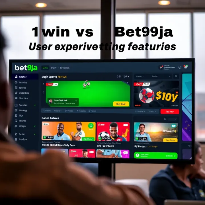 User-friendly interface showcasing sports betting options and bonus features on a digital screen